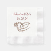 Trouwring tafel servetten (Voorkant)