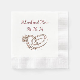 Trouwring tafel servetten