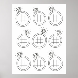 Trouwring Tic Tac Toe Download Activiteit Pagina Poster