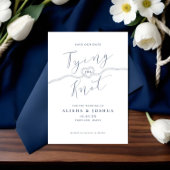 Trouwring Touw Hart Nautisch Marine & Wit Save The Date