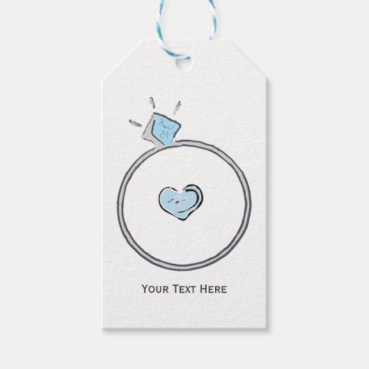 Trouwring Verlovingsring Bruiloft Favor Cadeaulabel (Voorkant)