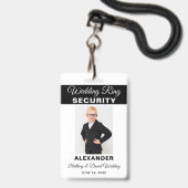 Trouwringbeveiliging - Kies tekstkleur - Lanyard Badge (Voorzijde met lanyard)