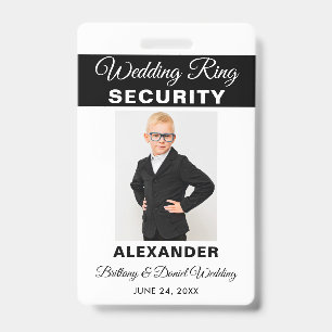 Trouwringbeveiliging - Kies tekstkleur - Lanyard Badge