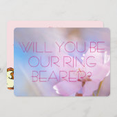 Trouwringdrager uitnodigingskaart kaart (Voorkant / Achterkant)