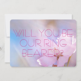 Trouwringdrager uitnodigingskaart kaart