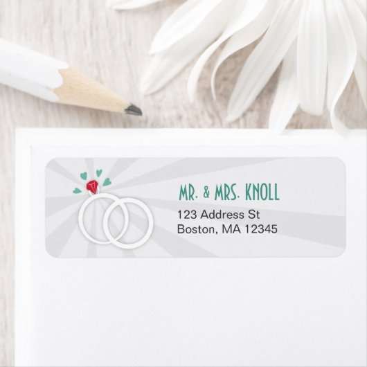 Trouwringen Adreslabel Etiket (Insitu)