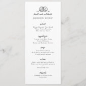 Trouwringen Bow Diner Menu (Voorkant)