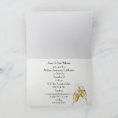 Trouwringen Champagne Jubileum Feest Uitnodiging (Binnen)