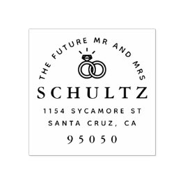 Trouwringen De toekomst Mr & Mrs Retouradres Rubberstempel