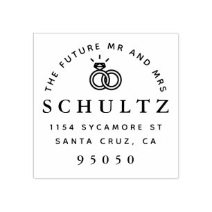 Trouwringen De toekomst Mr & Mrs Retouradres Rubberstempel