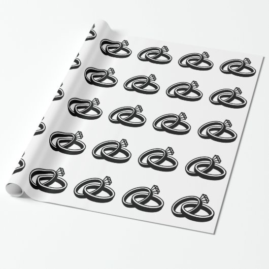 Trouwringen diamant cadeaupapier (Uitgerold)