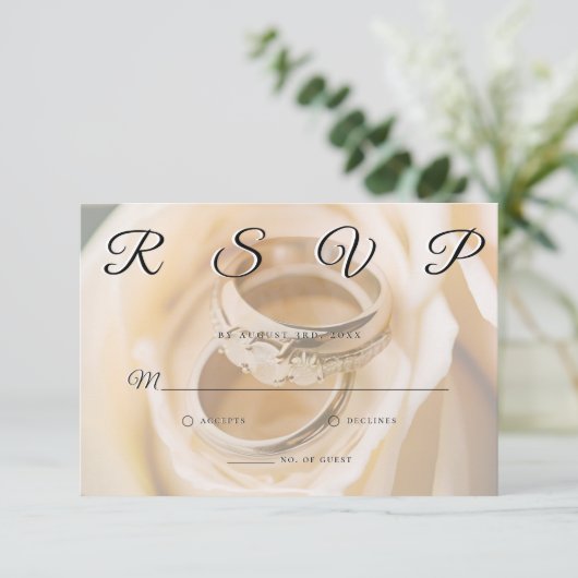 Trouwringen Eenvoudige elegante minimalistische RS RSVP Kaartje (Staand voorkant)