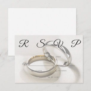 Trouwringen Elegante Minimalistische RSVP-kaart RSVP Kaartje
