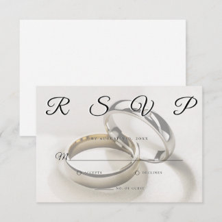 Trouwringen Elegante Minimalistische RSVP-kaart RSVP Kaartje