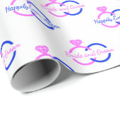 Trouwringen en -banden voor bruid en bruidegom Roz Cadeaupapier (Rol Hoek)