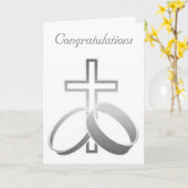 Trouwringen en Cross Art Kaart (Gele Bloem)