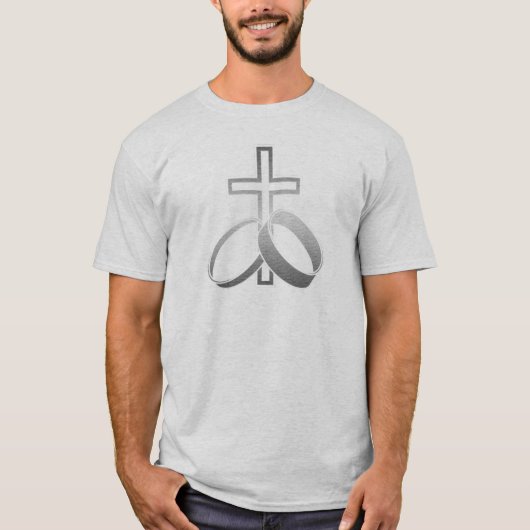 Trouwringen en Cross Art T-shirt (Voorkant)