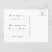 Trouwringen en harten Save the Date Briefkaarten (Achterkant)