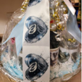 Trouwringen en kristal zilveren hart satijnen lint