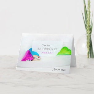 trouwringen en rozen kaart