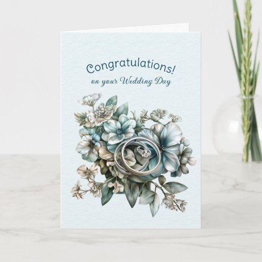 Trouwringen Gefeliciteerd met jullie trouwdag Kaart (Voorkant)