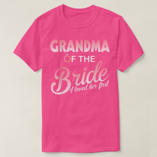 Trouwringen Getrouwde oma van de bruid die ik lief T-shirt (Design voorkant)