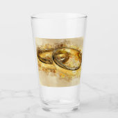 Trouwringen houden van romantische Destiny's Desti Glas (Voorkant)