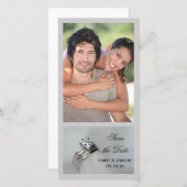 Trouwringen Huwelijk Save the Date Aankondiging (Voorkant / Achterkant)