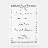 Trouwringen Huwelijksfeest Welkomstbord Acryl Bord (Voorkant)