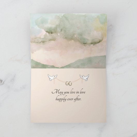 Trouwringen in schelp en zand kaart (Binnen)