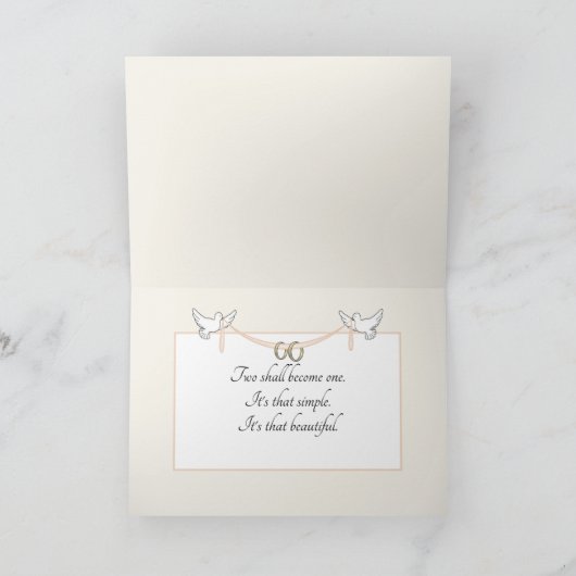 Trouwringen in Seashell op zand Kaart (Binnen)