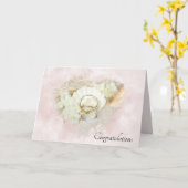 Trouwringen in Zeeschelp en Zand Hart Kaart (Gele Bloem)