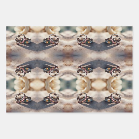 Trouwringen inpakpapier vellen (Voorkant)