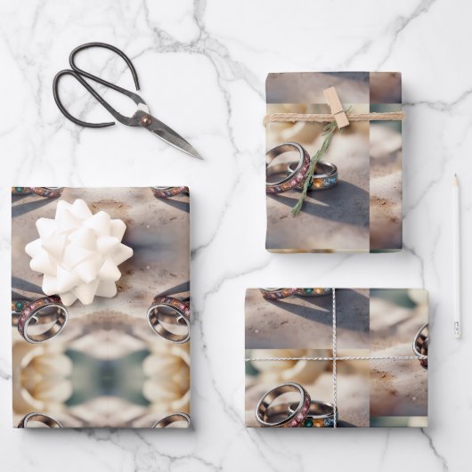 Trouwringen inpakpapier vellen (Voorkant)