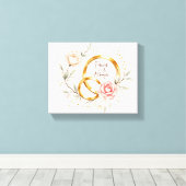 Trouwringen Kunst 'Voor Altijd & Eeuwig' - Romanti Canvas Afdruk (Insitu (Houten vloer))