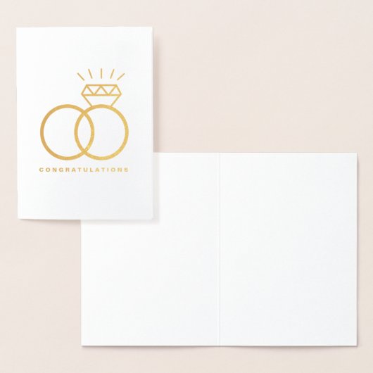 Trouwringen met diamant felicitaties folie kaarten (Display)