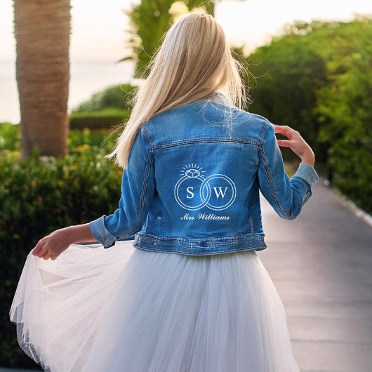 Trouwringen Monogram Gepersonaliseerd Denim Jacket