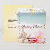 Trouwringen Op De Beach Ontvangstkaart Informatiekaartje (Voorkant / Achterkant)