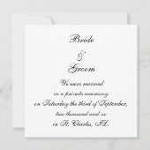 Trouwringen op grijs pas getrouwd aankondiging (Achterkant)