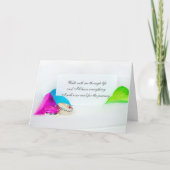 Trouwringen op regenboogbloemblaadjes kaart (Voorkant)