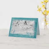 trouwringen op roos petaal kaart (Gele Bloem)