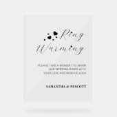 Trouwringen opwarmingsceremonie acryl bord (Voorkant)