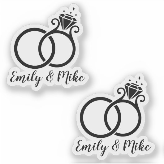 Trouwringen stickers (Voorkant)