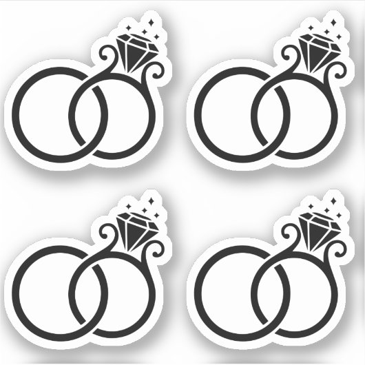 Trouwringen stickers (Voorkant)