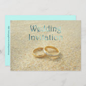 Trouwringen Strand Trouw Uitnodiging (Voorkant / Achterkant)