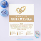 Trouwringen, Trouw Event Planner Reclame Flyer (Enkel)