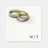 Trouwringen Trouwpapier servet (Voorkant)