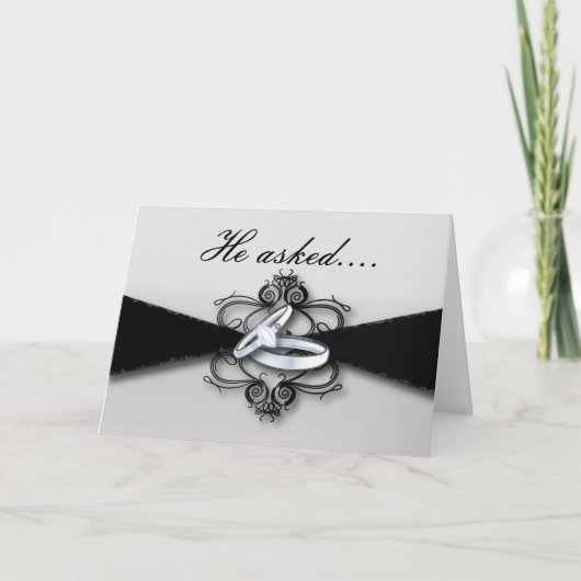 trouwringen verlovingsaankondiging hij vroeg aankondiging (Voorkant)