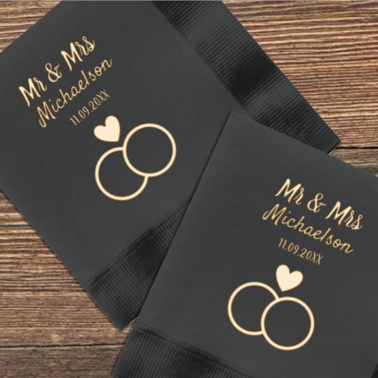 Trouwringen Vervlochten Folie Servetten