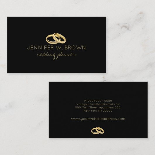 Trouwringen Visitekaartje (Voorkant / Achterkant)